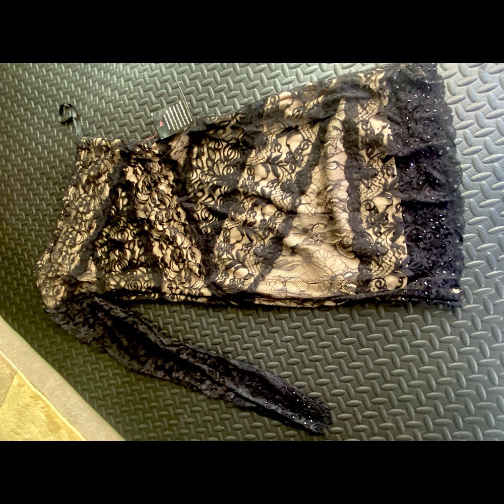 NEW Bebe Black Lace one arm dress
